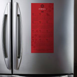 Bold Red Floral Calendar