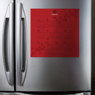 Bold Red Floral Calendar