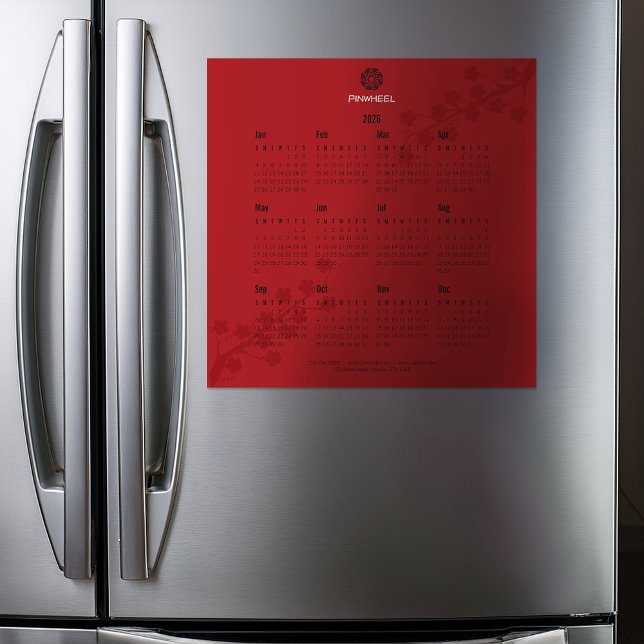 Bold Red Floral Calendar (Creator Uploaded)