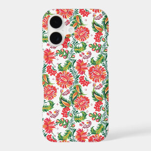 Bold Red Floral Dahlia Flower Floral Pattern