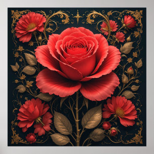 🌹 Bold Red Floral Decor For Romantic Spaces 🌹