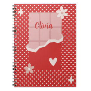 Bold Red Heart Love Design – Perfect for Custom Gi Notebook