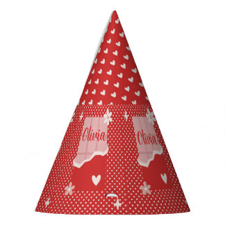 Bold Red Heart Love Design – Perfect for Custom Gi Party Hat