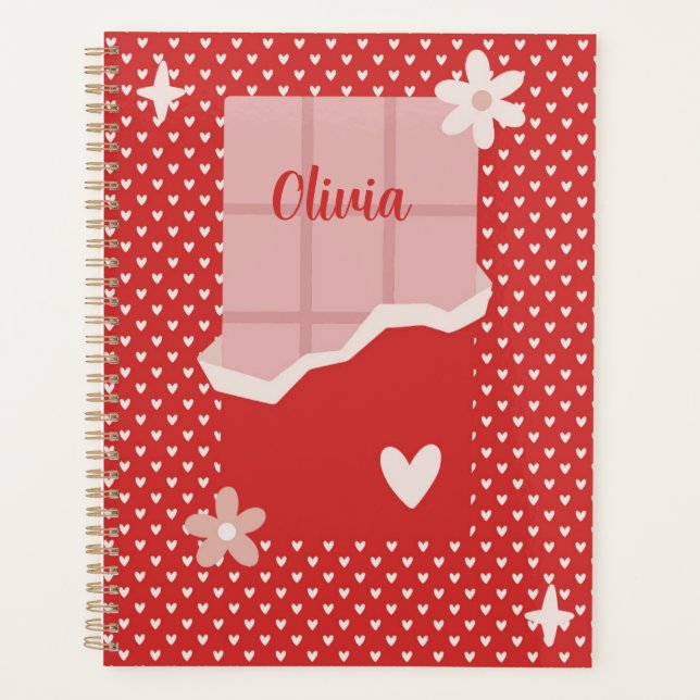 Bold Red Heart Love Design – Perfect for Custom Gi Planner (Front)