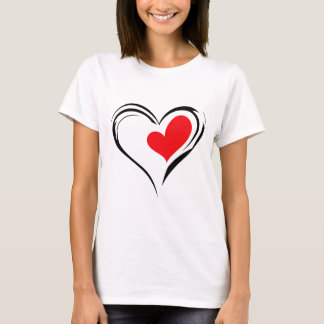 Bold Red Heart – Minimal Romantic Love Design T-Shirt