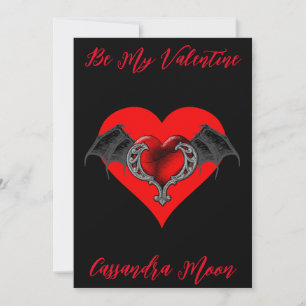 Bold Red Heart Valentine's Personalized Holiday Card