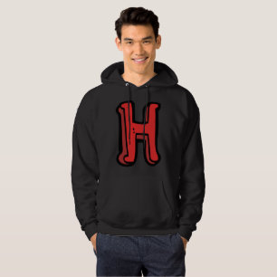 Bold Red Letter H Fun Alphabet Hoodie