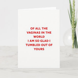 Bold Red Mothers Day Card