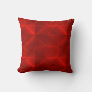Bold Red Origami Pattern Throw Pillow