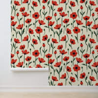 Bold Red Poppies | Classic Floral Pattern