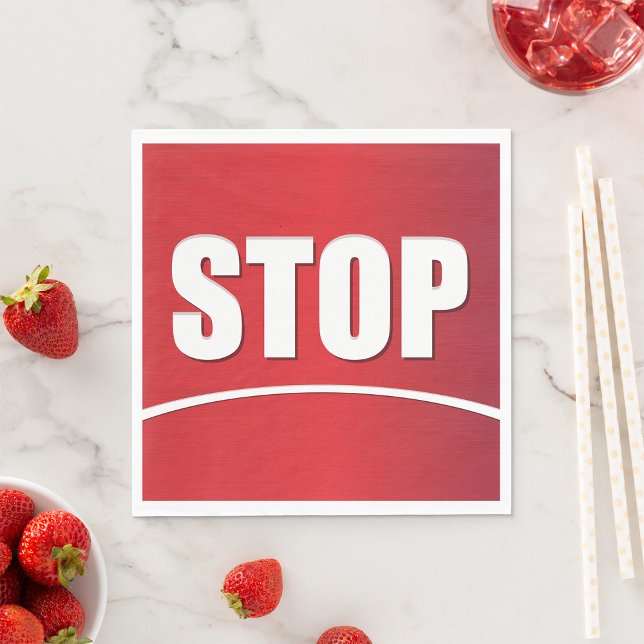 Bold Red Stop Sign Napkin (Creator Uploaded)