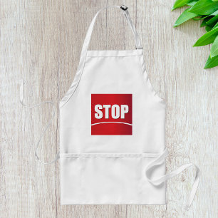 Bold Red Stop Sign Standard Apron