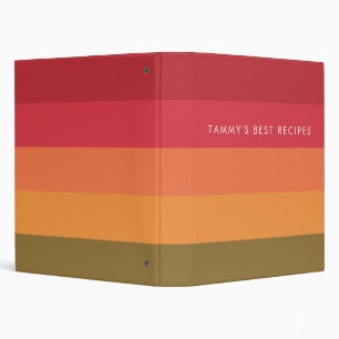Bold Red Stripes Pattern Stylish 3-Ring Binder