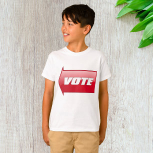 Bold Red Vote Arrow Sign Election Campaign Voting  T-Shirt