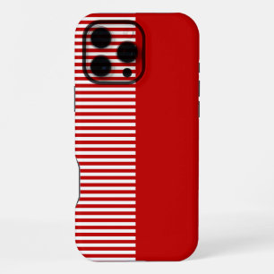 Bold Red & White Striped Pattern Modern Minimalist iPhone 16 Pro Max Case