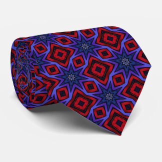 Bold Red with Blue Stars Neck Tie