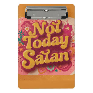 Bold Retro 70s Psychedelic Graphic  Mini Clipboard