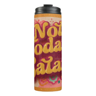 Bold Retro 70s Psychedelic Graphic Thermal Tumbler