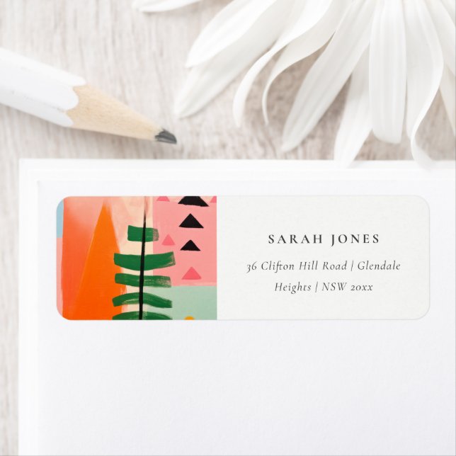 Bold Retro Abstract Christmas Landscape Address (Insitu)