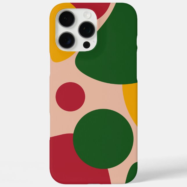 Bold Retro Abstract Shapes Pattern  Case-Mate iPhone Case (Back)