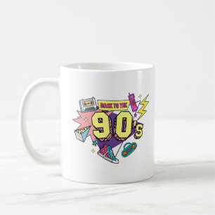 Bold Retro Back to the 90s Art Coffee Mug