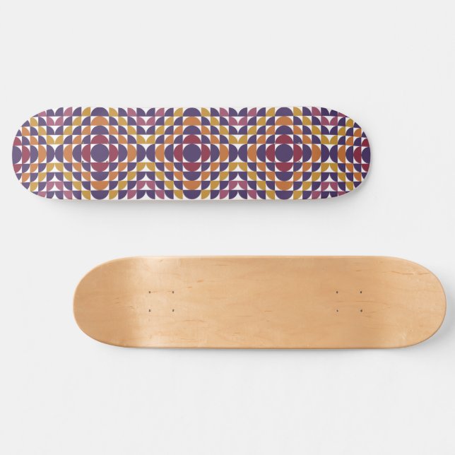 Bold Retro Circles Skateboard (Horz)