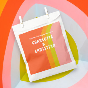 Bold Retro Citrus Wedding Favour Bag