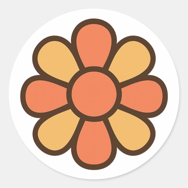 Bold Retro Daisy Sticker (Devant)