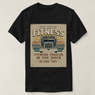 Bold Retro Fitness Trailer Dock Truck Artwork T-Shirt