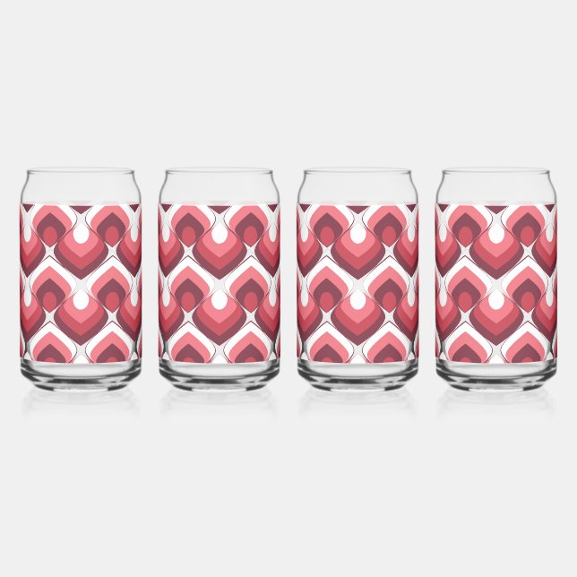 Bold Retro Modern Motif in Pinks (Droite)