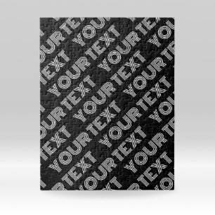 Bold Retro-modern Name or Word Pattern Jigsaw Puzzle