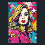 Bold Retro Pop Art Portrait Photo Print<br><div class="desc">Transform your space with “Bold Retro Pop Art Portrait, " a striking and colourful AI-generated artwork photo enlargement art print that captures the essence of pop art. Ideal for adding a retro flair to your home or office, this bold portrait is perfect for fans of pop culture and contemporary design....</div>