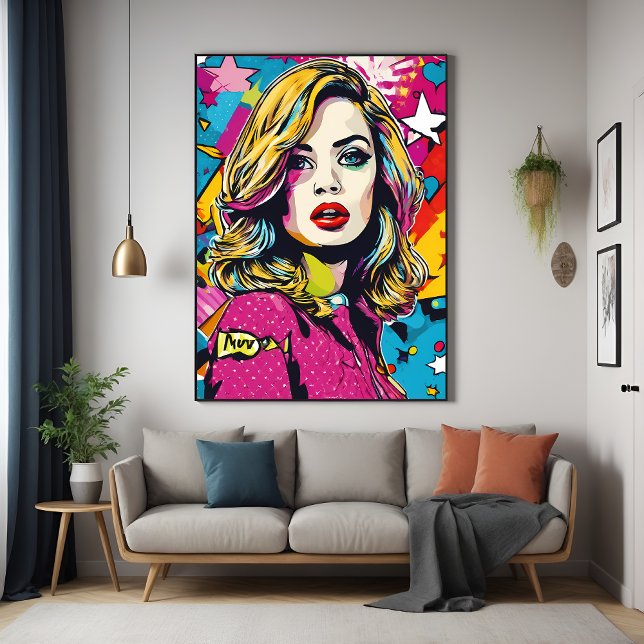 Bold Retro Pop Art Portrait Poster (Creator Uploaded)