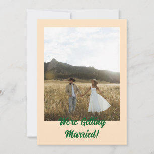 Bold Retro Rustic Western Boho Wedding Invitation