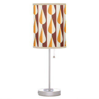 Bold retro water drop orange table lamp