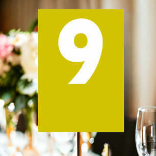 Bold Retro Wedding Table Number