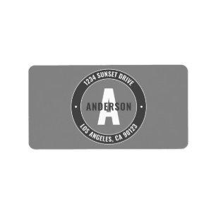 Bold Return Address Etc.  Grey Label