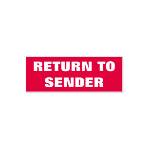 Bold "RETURN TO SENDER" Self-Inking Rubber Stamp