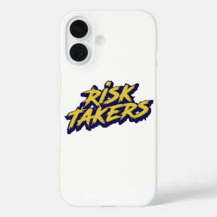 Bold "Risk Takers" Motivational iPhone 16 Case