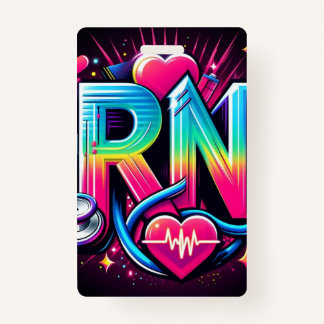 Bold RN Logo-colourful Neo Nurse Graphic Design Badge