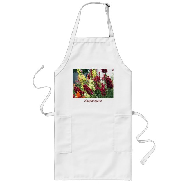 Bold Rocket Snapdragons Long Apron (Front)