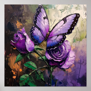 Bold Rose Flower Retro Art Room Makeover Poster