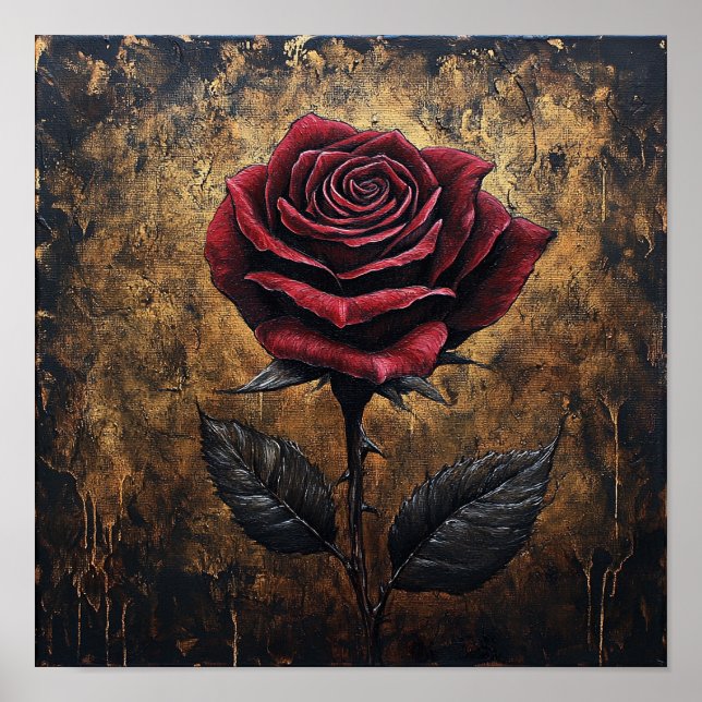 Bold Rose Flower Wall Hanging Cozy Home Poster (Front)
