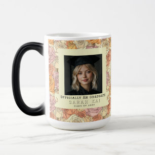 Bold Rose Pattern College Grad Magic Mug