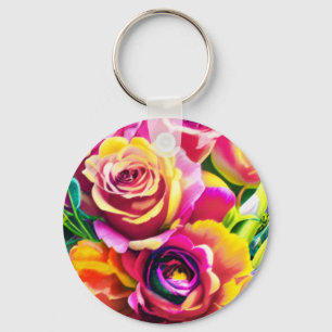 Bold Roses Keychain