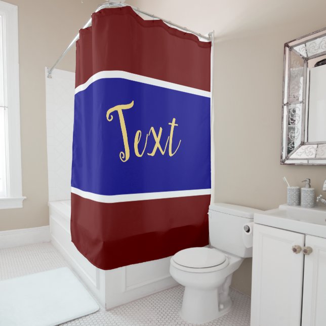 Bold Royal Blue Dark Red Stripes  (In Situ)