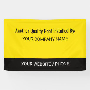 Bold Safety Yellow Contractor Business Template Banner