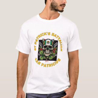 Bold Saint Patricks Battalion San Patricios Skull T-Shirt