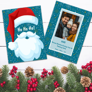 Bold Santa Customized Photo Christmas Holiday Card