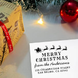 Bold Santa Reindeer Merry Christmas Return Address Self-inking Stamp<br><div class="desc">Easily personalize these custom Bold Santa Reindeer Merry Christmas Return Address self-inking rubber stamps with your own names and address. To customize these rubber stamps, click on "Personalize this template" and change the text in the boxes provided. Available in 9 different colours and 6 sizes. Please view your design on...</div>